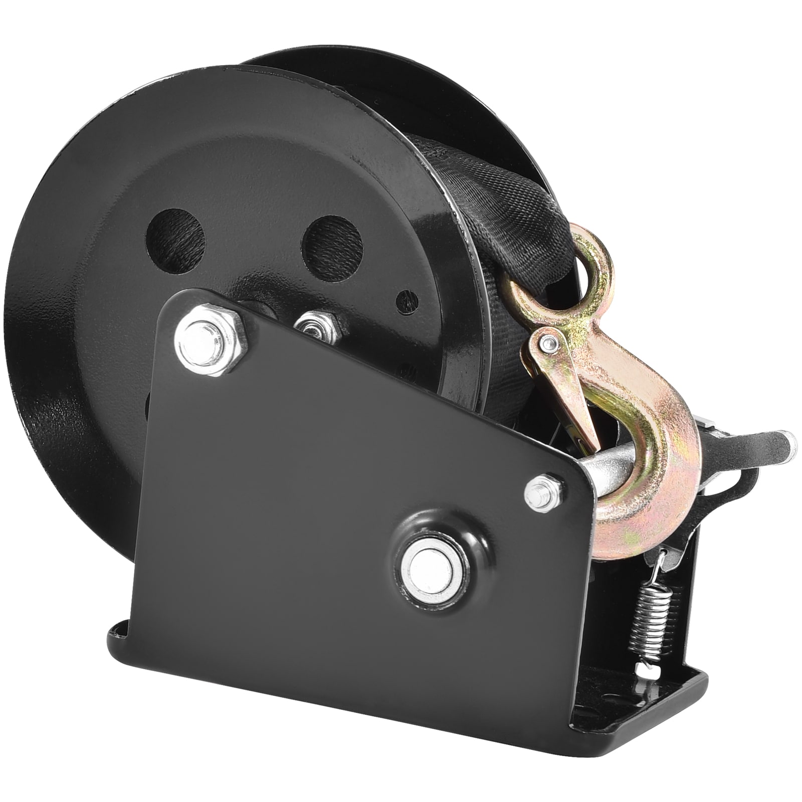 Hand Winch With Polyester Strap And Two Way Ratchet For Trailer_voghion.com